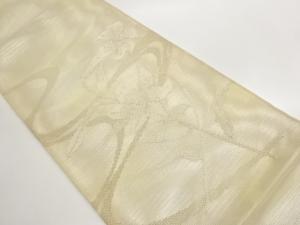 紗　百合に流水模様織出し袋帯